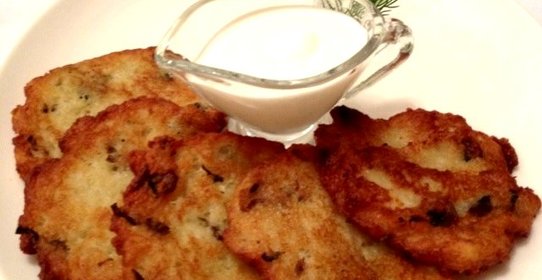 Деруны с грибами