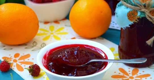 Малиновый джем с апельсином