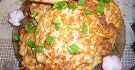 Котлеты из красной рыбы с креветками