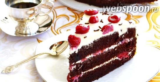 Шифоновый торт с вишнями