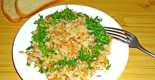 Постная каша из четырех злаков