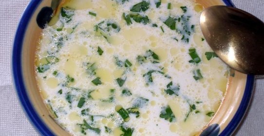 Грибной суп с плавленым сыром