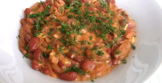 Лобио из фасоли с мясом