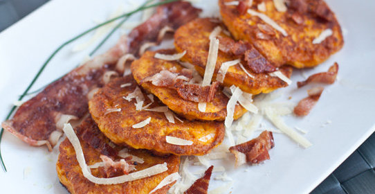 Несладкие оладьи из тыквы с сыром