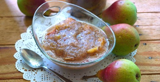 Грушевое варенье с добавлением мака