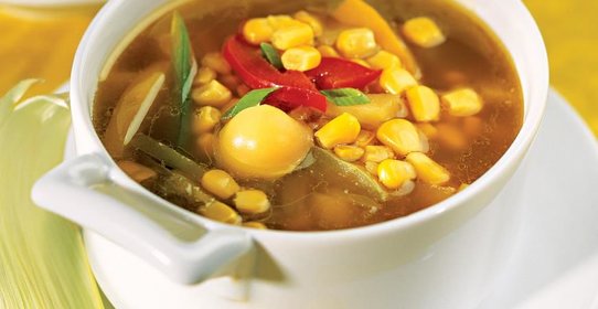 Кукурузная похлебка с сырными шариками