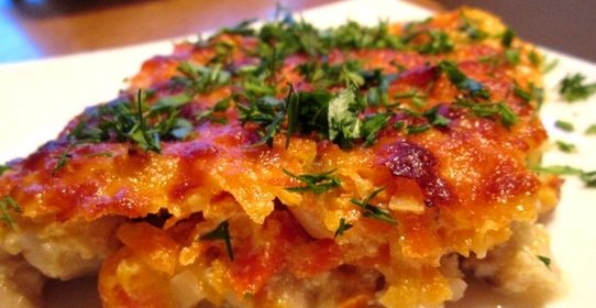 Минтай в сметанном соусе