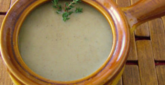 Грибной суп с топинамбуром и каштанами