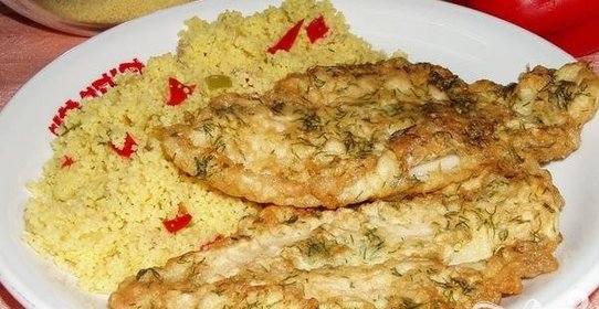 Камбала с крабовым мясом