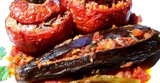 Овощи, фаршированные фаршем