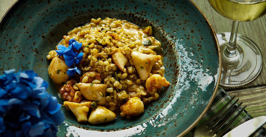 Перлотто с морепродуктами