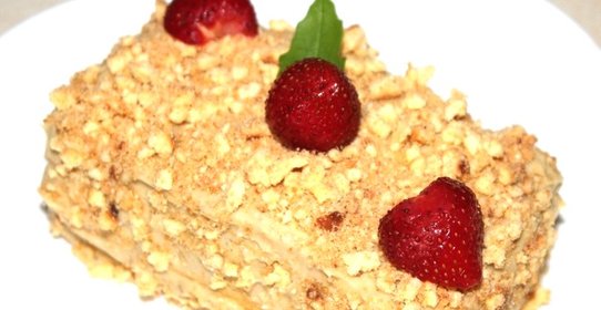 Бисквитный торт со сгущенкой