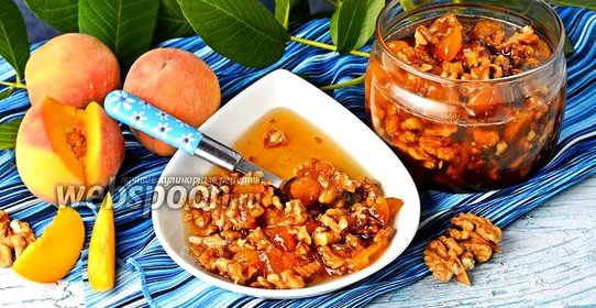 Варенье из персиков с грецкими орехами