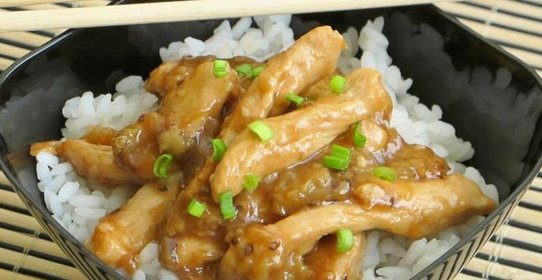 Курица с белыми баклажанами по-китайски