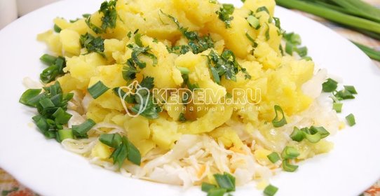 Картофель с квашеной капустой