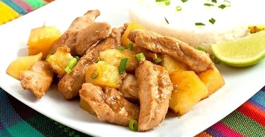 Курица с ананасом и лаймом