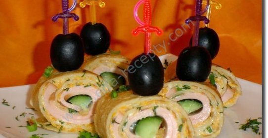 Блины с колбасой Острячок