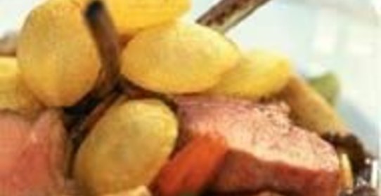 Баранина на косточке с воздушным картофелем