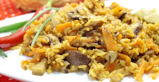 Плов с грибами