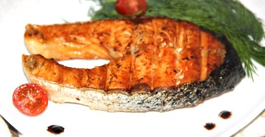 Семга на решетке