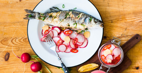 Острый редис, быстро замаринованный с имбирем