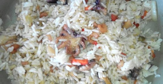 Рис с морепродуктами