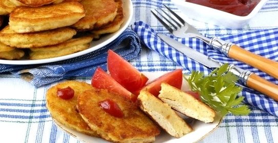Картофельно-куриные оладьи