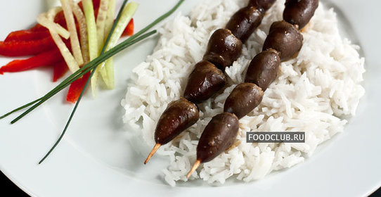 Шашлычки из куриных сердечек