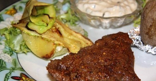 Говядина с горчицей в духовке