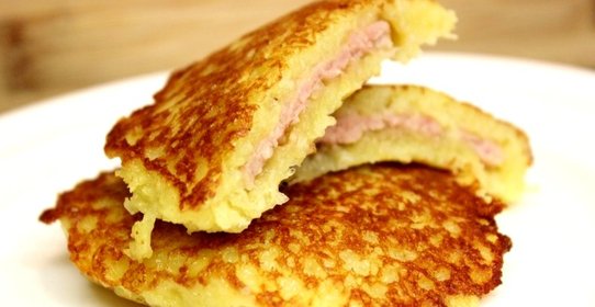 Картофельные блины с мясом