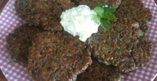 Оладьи из чечевицы и булгура