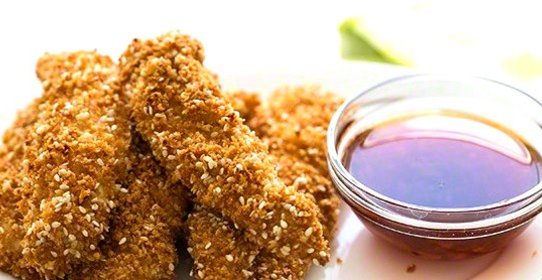 Куриное филе в кунжутной панировке