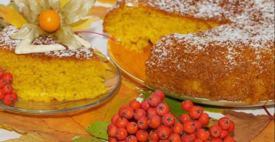 Воздушный манник из тыквы