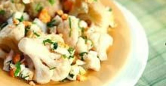 Цветная капуста с заправкой винегрет