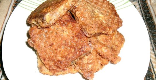 Вафли с мясом в кляре