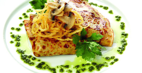 Блинчики с грибным жюльеном