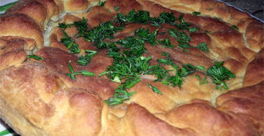 Пирог с чечевицей