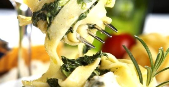 Паста с тунцом и шпинатом