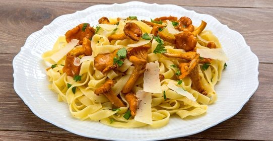 Тальятелле с лисичками