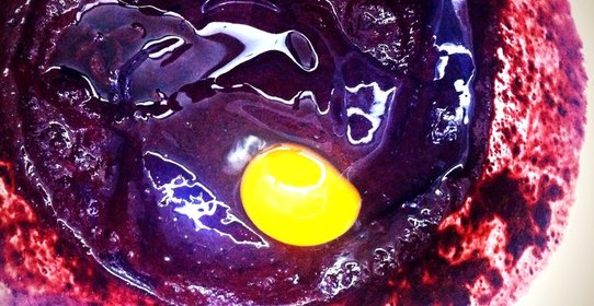 Оладьи из черники на кефире