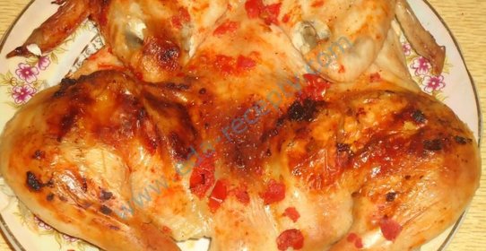 Цыпленок табака на сковороде