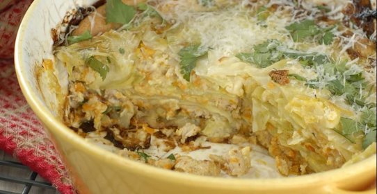 Лазанья из молодой капусты