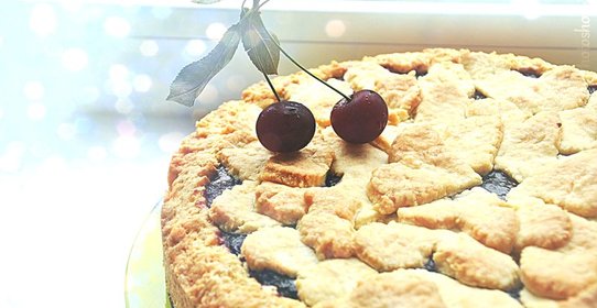 Клубничный пирог на песочном тесте