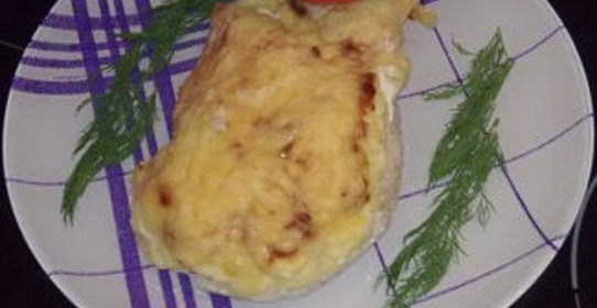 Куриная грудка под персиком и сыром