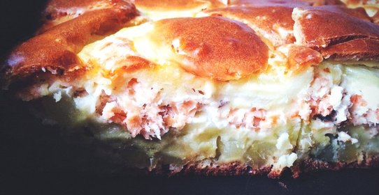 Рыбный пирог с картофелем