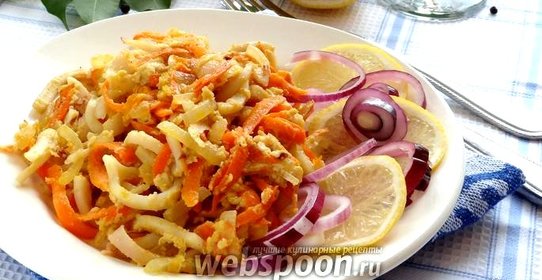 Кальмары с яйцом