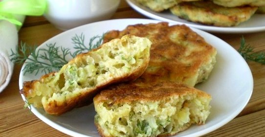 Капустные оладушки на кефире