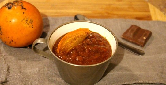 Шоколадное смузи из хурмы