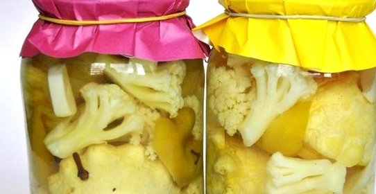 Маринованые патиссоны с капустой