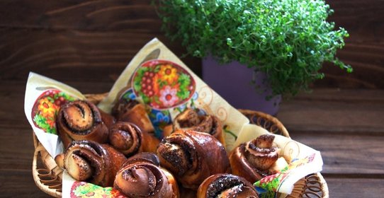 Сладкие дрожжевые булочки